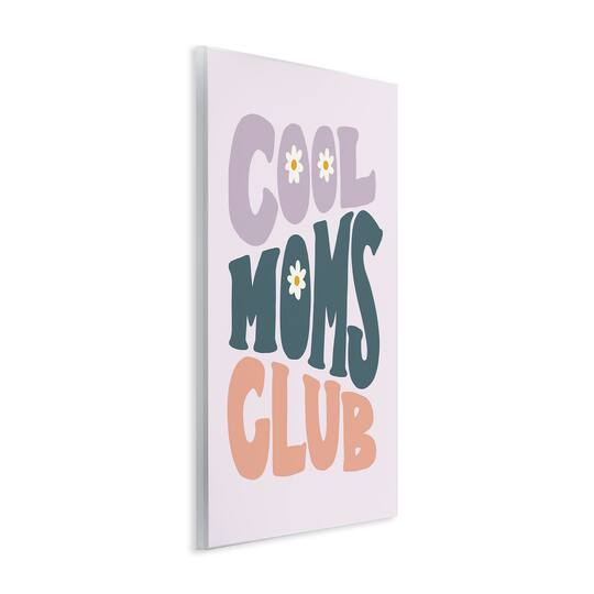 Stupell Industries Cool Moms Club Floral Phrase Wall Plaque Art
